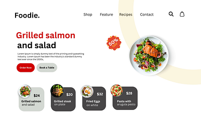 Foodie Website UI Design branding el elementor ui ux design web design website wordpress