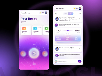 AI App Mockup ai ai app app artificial intelligence branding mobile mobile ai ui