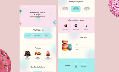 Wake and Bake || Landing page Exploration bakery design bakery ui cafe design design food industry landing page typography ui ui design visual design