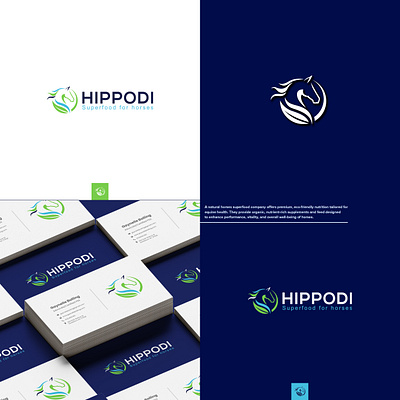 Natural Horses Superfood Logo Design abstract animal horses logoraise natural organic superfood