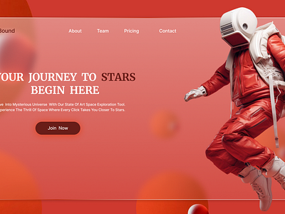 StarBound || Homepage Exploration astronomy cosmic journey design e commerce galaxyui homepage landing page sapacetach space deign space design space exploration typography ui ui design