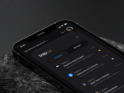 Meeting app ( Dark mode ) app app design clean event app inbox meet meeting app meetup mobile app schedule ui ux