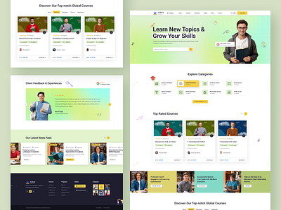 e-Learning Portal Website Figma Template blog clean creative design education figma template landingpages magazine minimal online course school university website