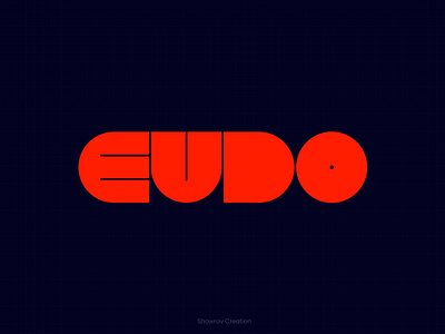 EUDO Logo Design brand brand mark branding identity initial logo letter logo letter mark lettering logo logo inspiration logotype minimal orange type typography wordmark