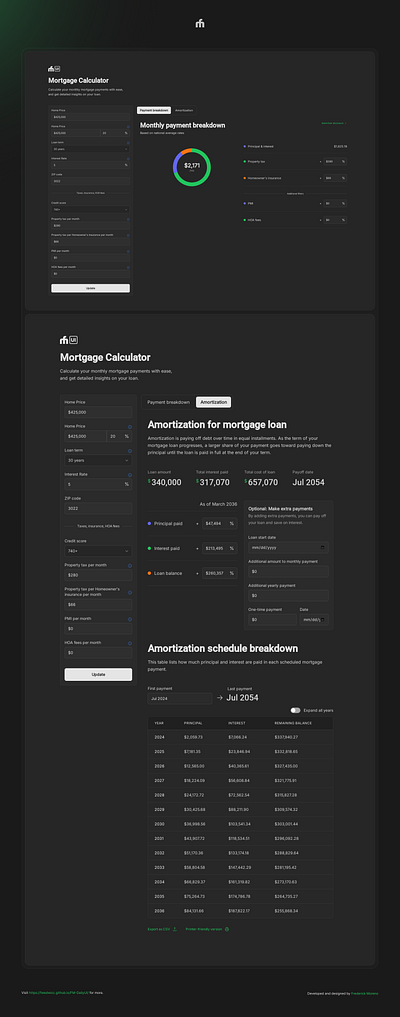 FM Daily UI • Day 04 calculation daily ui fmui mortgage ui ux web design