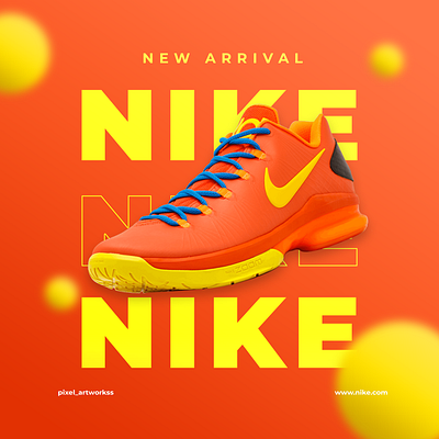 Bold & Bright - Nike New Arrival Post adobe adobe illustrator adobe photoshop artworks graphic design photoshop post design social media social media post