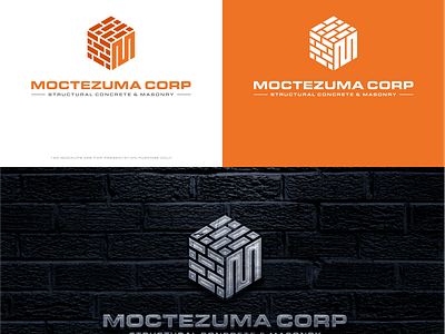 Modern Masonry Company Logo 3d bricks logo 3d logo bricks bricks logo cube cubic logo isometric isometric logo design lettermark m m logo mason mason logo masonry masonry company masonry company logo masonry logo modern symbolic