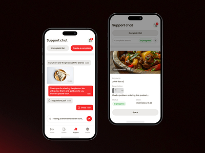 Mobile app: African food delivery, support chat african food application chat complain development development. food message mobile app mobile application no code no code development support support chat support delivery ui ui design web design web development