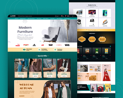 E-commerce Website design design illustration ui vector website