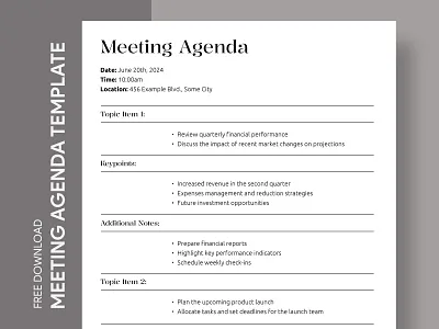 Simple Meeting Agenda agenda business business meeting agenda docs framework free google docs templates free template free template google docs google google docs meeting meeting agenda meeting agenda template meeting timeline meetingagenda program schedule template