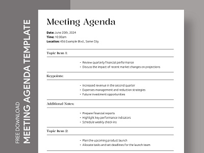 Simple Meeting Agenda Free Google Docs Template agenda business business meeting agenda docs framework free google docs templates free template free template google docs google google docs meeting meeting agenda meeting agenda template meeting timeline meetingagenda program schedule template