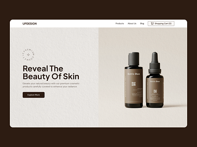 Cosmetic Ecommerce Website beauty beauty website branding cosmetic design ecommerce product design ui ux web design