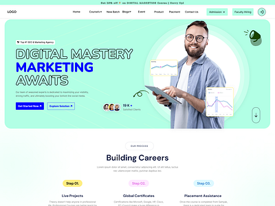 Digital Coaching Website Template coachingplatform coachingwebsite creativedesign designinspiration digitalcoaching digitaldesign interfacedesign landingpage responsivedesign templatedesign uiuxdesign webdesign websitelayout webtemplate