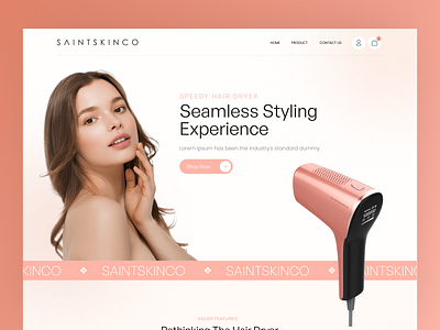 Saintskinco - Shopify Product Store Design | Shopify website beauty beauty product ecommerce website beauty website design landing page product landing page shopify landing page shopify website design website design