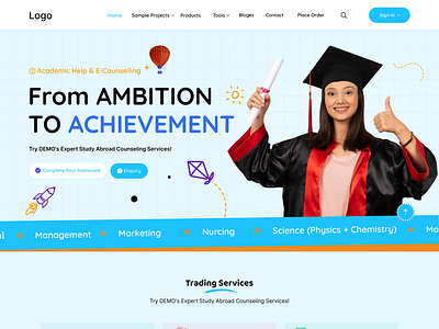 Assinmant Help Website Template academicwebsite assignmenthelp creativedesign digitallearning educationaltemplate educationwebsite responsivedesign studentsupport tutoringwebsite uiinspiration uiuxdesign webdesign websitetemplate