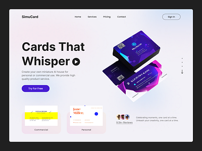 SimuCard - Business Card Maker Platform branding business card business cards card clean identity minimal mockup modern simple stationary stationary design ui ux vintage visual design web web design website website design