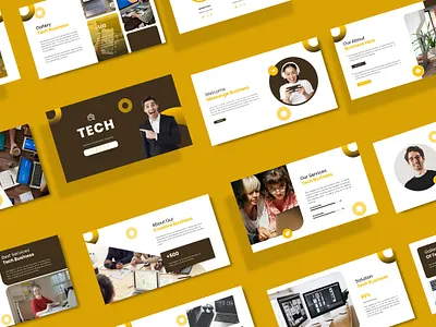 TECH POWERPOINT branding logo technology