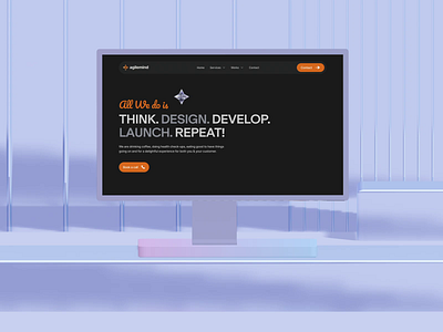 Agilemind Header MotionV2 3d animation graphic design header motion landing page motion motion motion graphics ui uiux ux