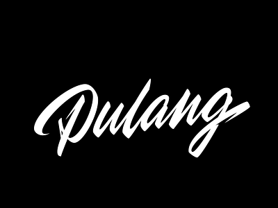 Pulang calligraphy font lettering logo logotype typography vector