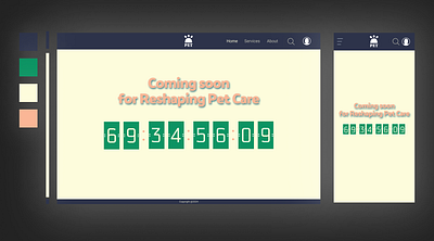 Countdown Timer for a coming soon Pet Service App - Dailyui 014 app branding dailyui dailyui 014 design ui website