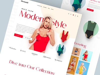 Mermaid - Shopify Website Design for Swimwear bikini ecommerce landing landing page product landing page shopify shopify design shopify designer shopify landing page shopify store design shopify theme customization shopify website single product store swimsuit swimwear web web design website woocommerce