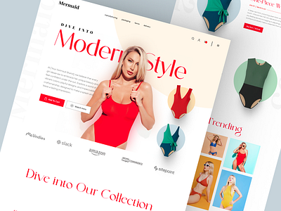 Mermaid - Shopify Website Design for Swimwear bikini ecommerce landing landing page product landing page shopify shopify design shopify designer shopify landing page shopify store design shopify theme customization shopify website single product store swimsuit swimwear web web design website woocommerce