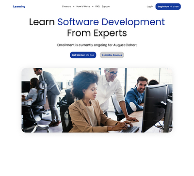 Hero - Learning Software Development design ui
