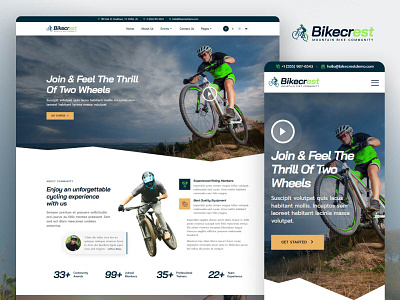 Website Design for Cycling & Mountain Bike adventure bike bike club bike enthusiasts biking biking community bycicle cycling elementor endurance sports extreme sports mountain bike mountain trails off road cycling outdoor enthusiasts outdoor sports sport template kit trail riding wordpress