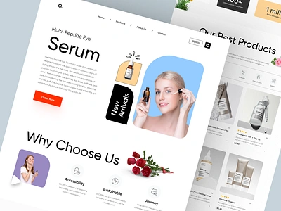 O. - Shopify Website Design for Beauty Products beauty products cosmetics ecommerce homepage landing landing page olive oil product product details product landing page serum shopify shopify landing page shopify website single product store skin care store web design website woocommerce