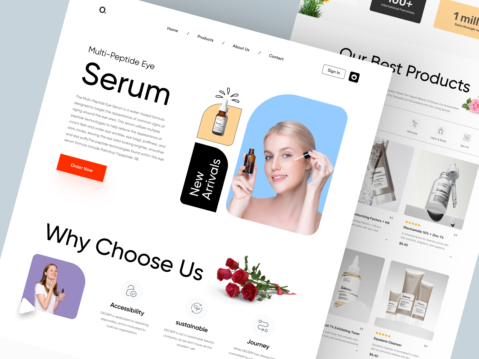 Example of O. - Shopify Website Design for Beauty Products