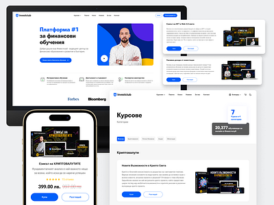 Investclub mobile design ui web website website redesign