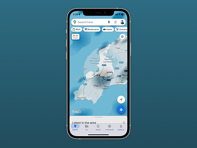 Cloud coverage concept in Google Maps app apple maps concept design forecast google maps ios map mobile ui weather