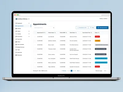 An electronic health record system redesign design ehr table ui ux web design