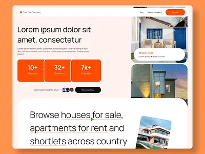 Real Estate Market Place Landing Page branding design graphic design illustration logo ui ux web design web development webflow