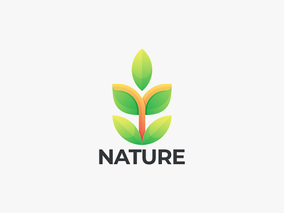 NATURE branding design graphic design icon leaf coloring logo logo nature logo