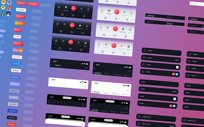 Welltory Design System bottom bar button component design system health kit tabbar ui ui kit variable welltory