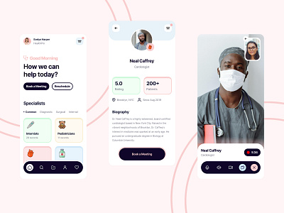 Healthcare Mobile App app booking doctor health healthcare medical medicine mobile service ui
