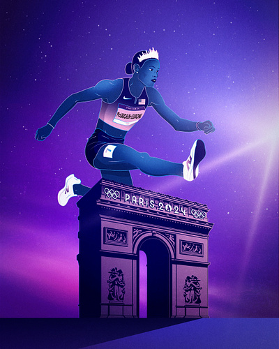 Paris 2024 Olympics Art: Day 13 art athletics design digital games graphic illustration olympics paris paris2024 poster sport