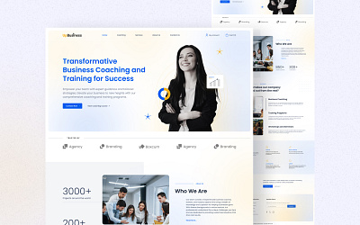 Business Coaching Landing Page UI animation branding business website design graphic design inspiration landing page landing page design logo minimal web design motion graphics ui ui design ui designer uiux vector web design web design inspiration web ui website design