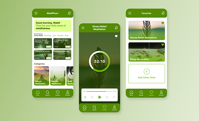 Meditation Mobile App UI meditation mobile app screen ui yoga