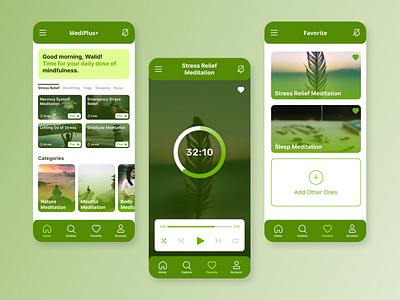 Meditation Mobile App UI meditation mobile app screen ui yoga