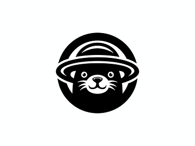 Otter Hat Logo logo vintage