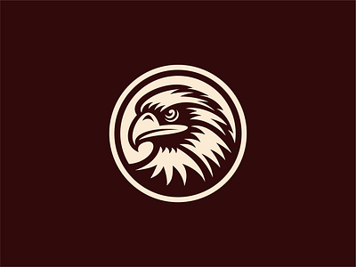 Cool Falcon Head Logo badge