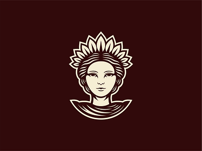 Beautiful Goddess Face Logo logo