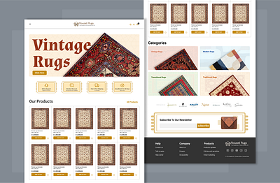 Persian Rugs website design graphic design homepag persian rugs website rugs sales website ui uiux ux website