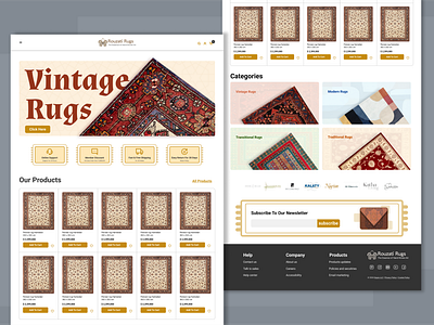 Persian Rugs website design graphic design homepag persian rugs website rugs sales website ui uiux ux website