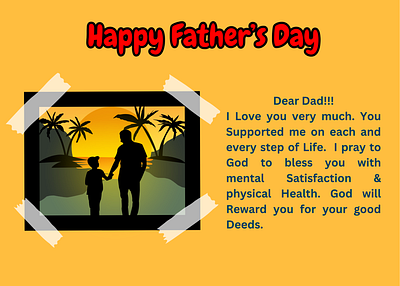 Father's Day card attractive cards attractive font beautiful designs beautiful fonts fathers love card design fathers support card design graphic design graphics illustration motivational card design