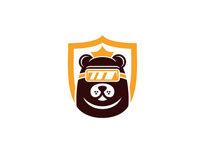 Bear King Virtual Reality Logo logotype