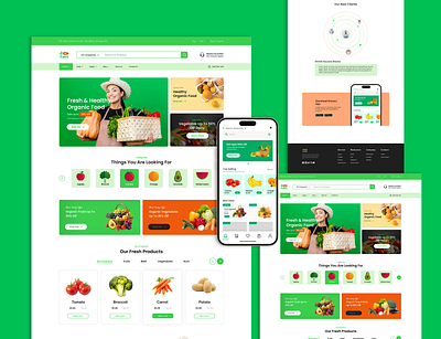 Grocery Landing Page apps design branding design graphic design grocery shop grocery ui illustration landing page for agency ui ui deisgn ui design ux design web design website deisgn