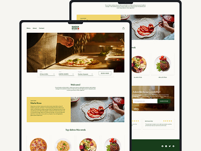 Maria Rosa Homepage Design branding design food web design food website graphic design homepage italy logo design restaurant restaurant website ui ux ux ui web design website